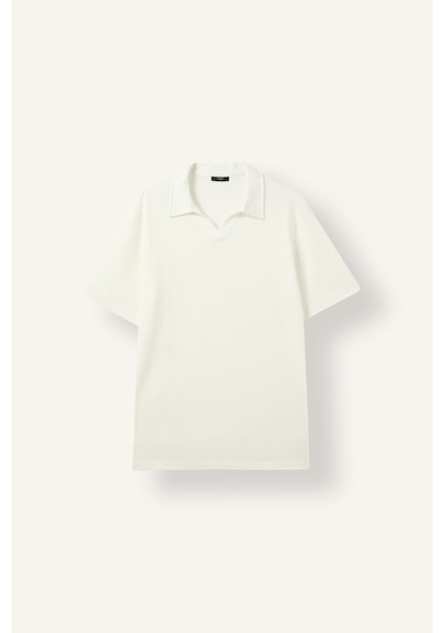 Defacto Regular Fit Kısa Kollu Düğmesiz Basic Polo Tişört I4641ax26auwt32 Beyaz-wt32