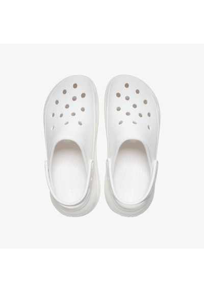 Crocs Classic Mega Crush Kadın Beyaz Terlik Düz 207988 BEYAZ Beyaz
