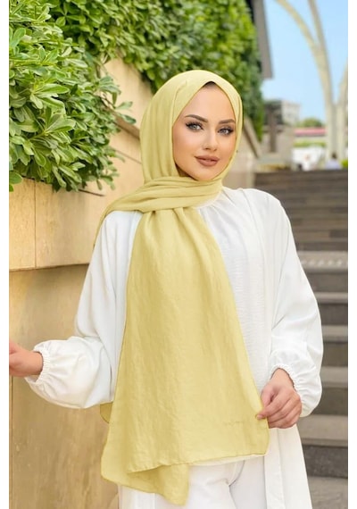 Harem Scarf Brisa Vual Şal - Tereyağ 1213 Açık Bej