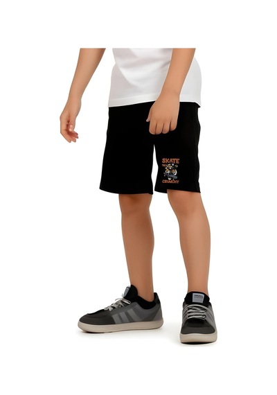 Fyk Kids Erkek Çocuk Baskılı Sıfır Kol Skate Crunch Alt-üst Takım Beyaz