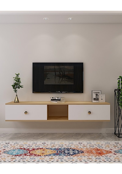 Tda1501dbg - Zuzu Duvara Montaj Tv Stand Safirmeşe-beyaz-gold 150cm Safirmeşe-beyaz Tda1501dbg - Zuzu Duvara Montaj Tv Stand Safirmeşe-beyaz-gold 150cm Safirmeşe-beyaz