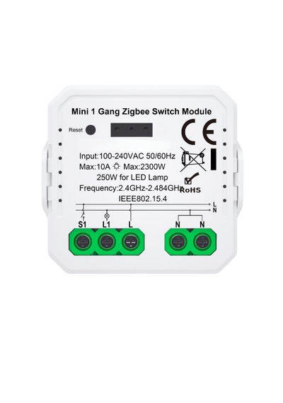 Tuya & EWelink Uyumlu Zigbee 10 A / 220 V Röle Akıllı Anahtar