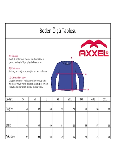 Axxel Erkek Beyaz Uzun Kollu T-shirt-d240 Beyaz