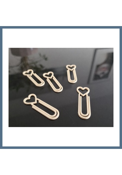 Buradabulabilirsin 3d Baskı Kalp Figürlü Ataç - 10lu Set - Bej Bbz