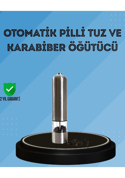 Pilli Baharat Değirmeni Karabiber Tuz Ve Baharat Öğütücü Çok Renkli