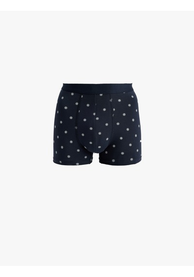 Koton Pamuklu Desenli 3'lü Boxer Seti Mavi Desenli 6slm90017mk