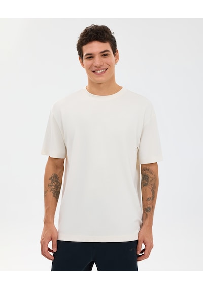 Skechers M Relaxed Fıt T-shirt Erkek Beyaz Tshirt S2610136-3855