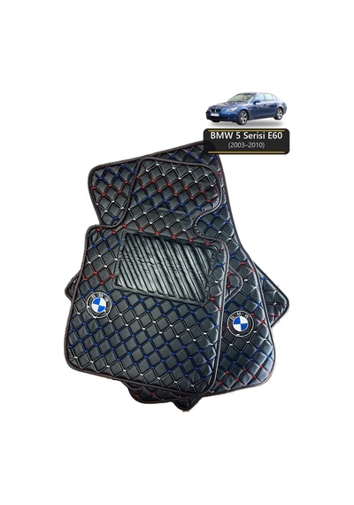 Oto Halı Paspas Bmw 5 Serisi E60 2003-2010 Uyumlu M Performance M Teknik Sport Kaymaz & Şık Tasarım - Tasarım 6