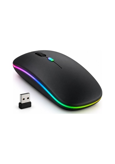 Siyah Şarjlı Kablosuz Sessiz Click Mouse Rgb Led Işıklı Ultra Slim 2.4ghz 800/1200/1600dpı Siyah 53923 - 936314570 Diğer Siyah Şarjlı Kablosuz Sessiz Click Mouse Rgb Led Işıklı Ultra Slim 2.4ghz 800/1200/1600dpı Siyah 53923 - 936314570 Diğer
