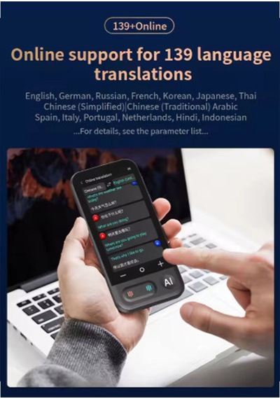 Kameralı 140 Dilde Wifi Özellikli Translator Elektronik Çeviri Türkçe Menü