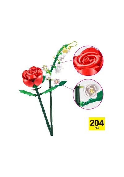 Max Uzun Yapı Blok Setli Çiçekler Gül Ve Zambak - Lütfen Dikkat 1 Adet Top Paket Gönderiliyor ..