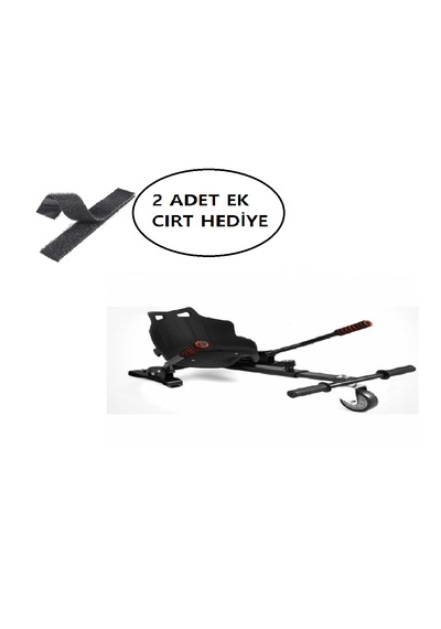 Hoverkart Elektrikli Kaykay Koltuk Aparat Siyah + Ek Cırt