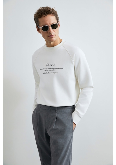 Lufian Cole Erkek Sweatshirt Kırık Beyaz Kırık Beyaz 112030199100510