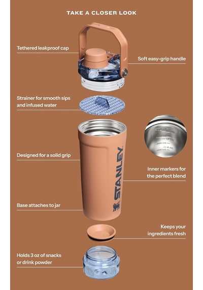 Ayrex Çalkalayıcı Şişesini Etkinleştirin 20oz Sızdırmaz Yalıtımlı Paslanmaz Çelik Çalkalayıcı Kupası Genel