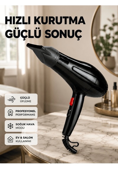 Tüm Saç Tipleri İçin 2200w Güçlü Fön Makinesi Aklby-bsva58