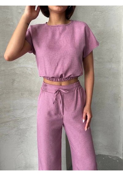 Kazax Bluz Pantolon Takım S255057 Gül