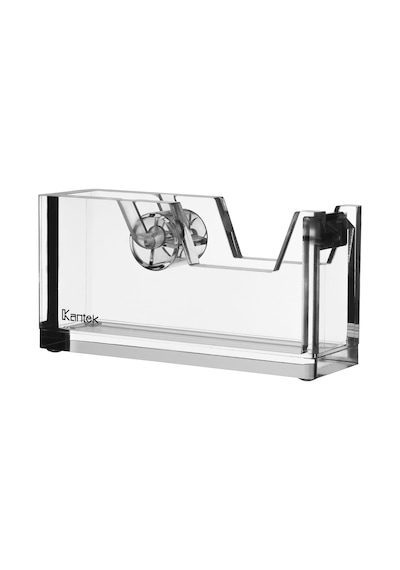 Şeffaf Akrilik Ofis Bant Dispenseri, Standart 3/4 "yedek Rulolara, Ofis Düzenleyicisine, Masa Aksesuarına, 1.8" X 5.6" X 2.9", Tek Elle Dağıtım İçin Kaymaz Ayaklar