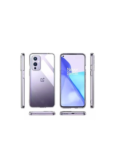 One Plus 9 Kılıf Lüx Şeffaf Silikon Düz Renkli