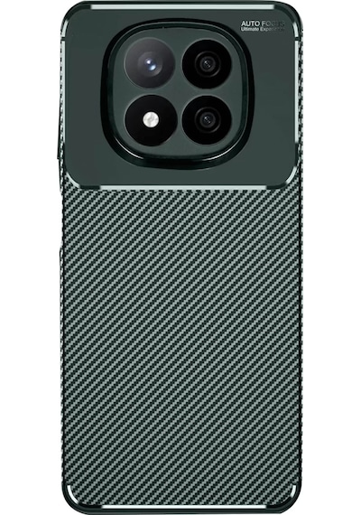 Newface Xiaomi Redmi Note 14 Pro Plus Kılıf Auto Focus Karbon Kapak - Koyu Yeşil
