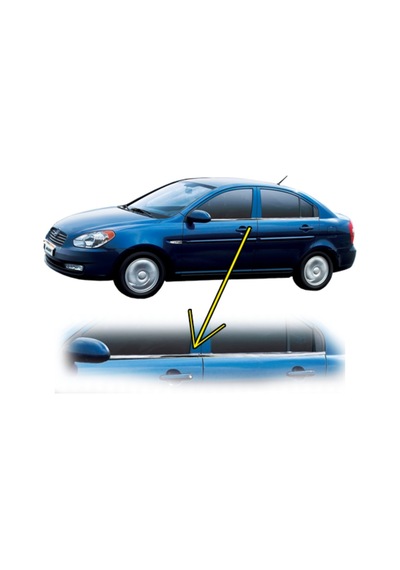 Hyundai Accent Era Krom Cam Çıtası 4.prç 2005-2011 Cam Çıta