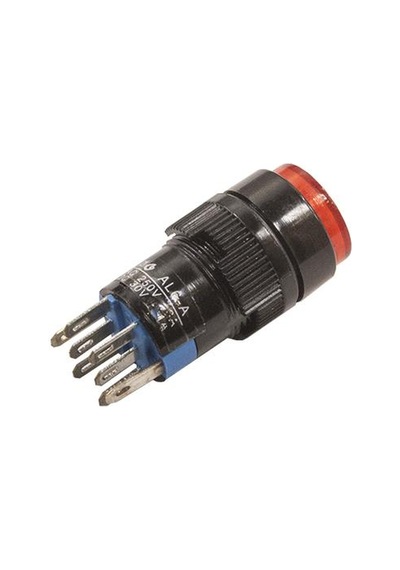 Al6-A 16Mm 24V Kırmızı Anahtarlı Kalıcı Buton