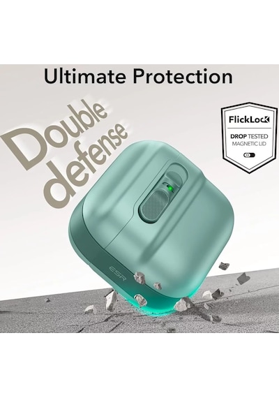 Esr Apple Uyumlu AirPods 4 Halolock Pulse Flicklock Magsafe Kılıf - Yeşil
