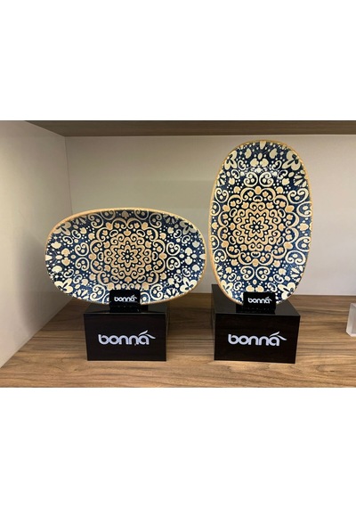 2'li Derin Servis Kasesi / Çukur Sunum Tabağı/salata/sote/soslu Yemek Sunum Alhambra Gourmet Oval P