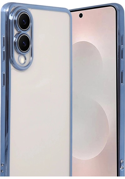 Durukar Samsung Galaxy S25 Edge Lensli Silikon - Açık Mavi