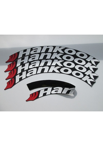 Hankook Lastik Yazısı Motor/ Araç Oto Lastik Sticker & Arma Aksesuar 4 Adet Bombtire