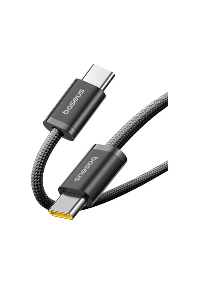 Baseus Dynamic 4 Series 100w Pd Hızlı Şarj Kablosu, Type-c To Type-c Örgülü Kablo 1 Metre, İphone 17/16/15 Pro Max, Macbook, İpad, Android, Galaxy Uyumlu 480mbps Veri Aktarımı - Siyah