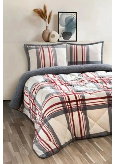 Comforter Çift Kişilik Yorgan Set Wera Kırmızı. Kırmızı