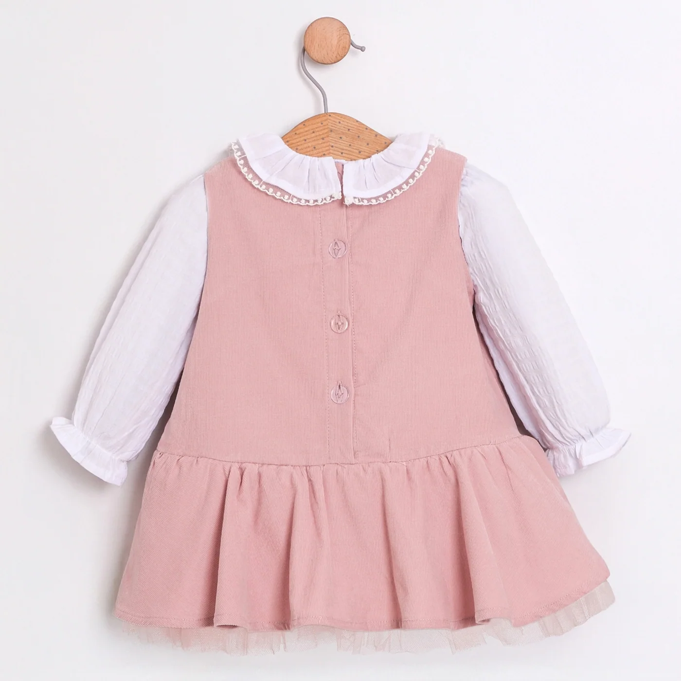 Momercy Scarlet Kız Bebek Gömlek Ve Elbise Pembe