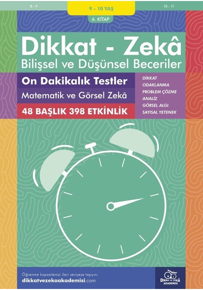 On Dakikalık Testler - Matematik ve Görsel Zekâ 9 - 10 Yaş - Bi