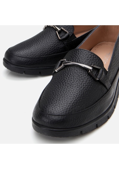 Hotiç Hakiki Deri Siyah Kadın Tokalı Loafer 01ayh306720a100 Siyah-black Siyah