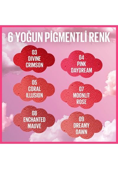 Maybelline New York Cloudtopia Köpük Dokulu Mat Allık 04 Pink Daydream