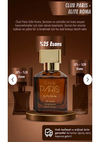 Club Paris Elite Roma - Kadın Parfüm 50 Ml Çiçeksi
