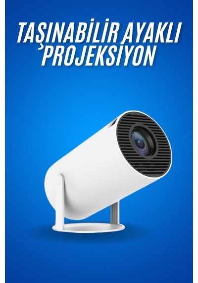 Sinema Projektörü Android Hdmı Usb Wifi Ses Çıkışlı Ayaklı Projeksiyon Taşınabilir