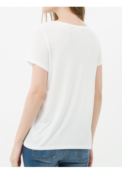 Koton Floral T-shirt Kırık Beyaz 7kak18228gk 7KAK18228GK001 Ekru