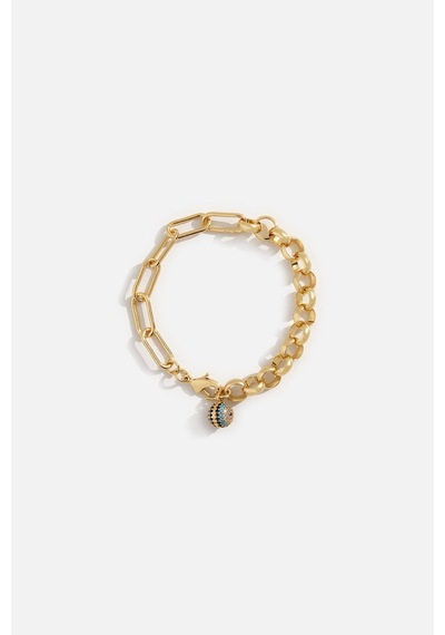 Top Detaylı Zincir Bileklik Gold