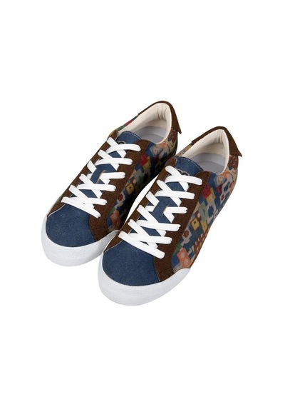 Kadın Vegan Deri Çok Renkli Sneakers - Anatolian Patterns Tasarım