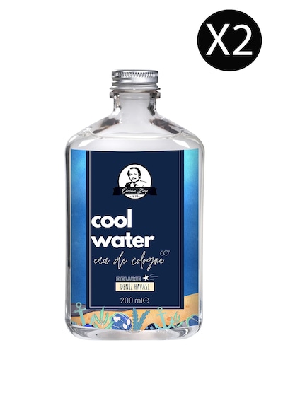 Deluxe Seri Cool Water Kolonyası Parfümlü Okyanus Buz Ice Kokulu Kolonya 200 Ml X 2 Cam Şişe