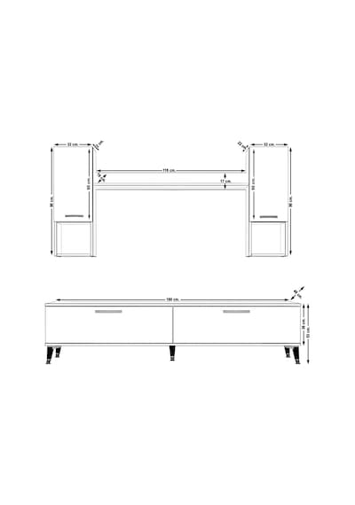Decoraktiv Eko 5da Slm Std Silver Tv Ünitesi Tv Sehpası Beyaz