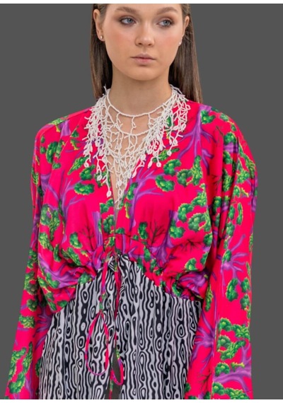 Mayovera Deniz Yıldızı Kimono Çok Renkli