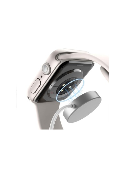 Apple Uyumlu  Watch Series 10 46mm Starlight 360 Derece Koruma Ve Temperli Cam Ekran Koruyucu
