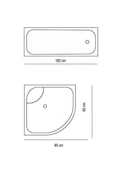 Zethome Jackline Banyo Duş Perdesi 7017 Tek Kanat 180X200 Beyaz