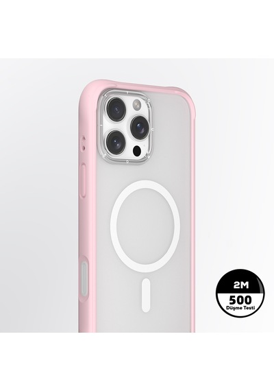 Apple Uyumlu iPhone 16 Pro Max Kılıf Magsafe Airbagli Youngkit Dynamic 2 Serisi Kapak Pembe