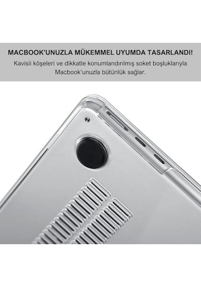 Macbook Pro 13 İnç 2020-2022 M1-m2 Çip İle Uyumlu Şeffaf Dayanıklı Koruyucu Kılıf, Ultra İnce Kabuk Koruma Sert Kapak A1706 A1708 A1989 A2159 A2251 A2289 A2338 Şeffaf