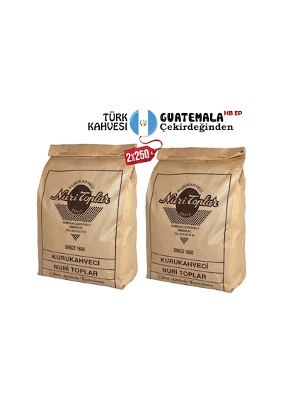 Nuri Toplar Guatemala HB EP 2x250 Gr Türk Kahvesi Taze Çekilmiş