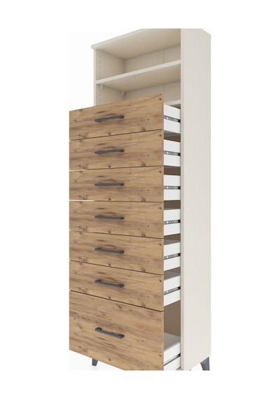 Arges Dolap 2 Raflı 7 Çekmeceli 60x30x182 Aytaşı-çam Aytaşı