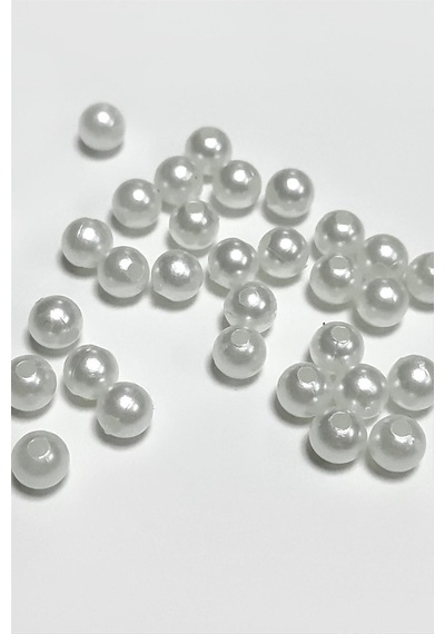 6 Mm Delikli İnci Boncuk 500 Gram 11
